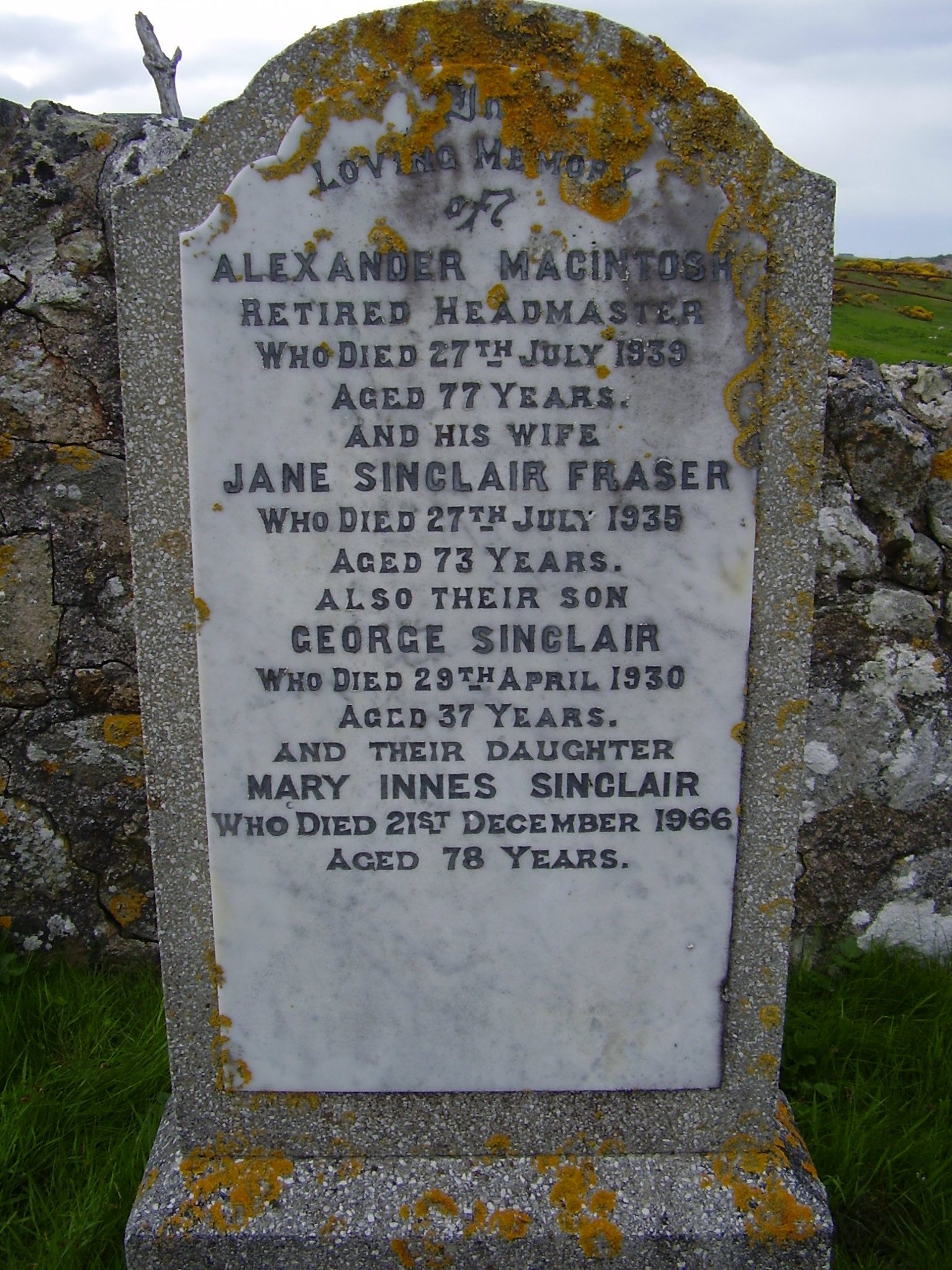 Alexander MacIntosh and Jane Sinclair Fraser